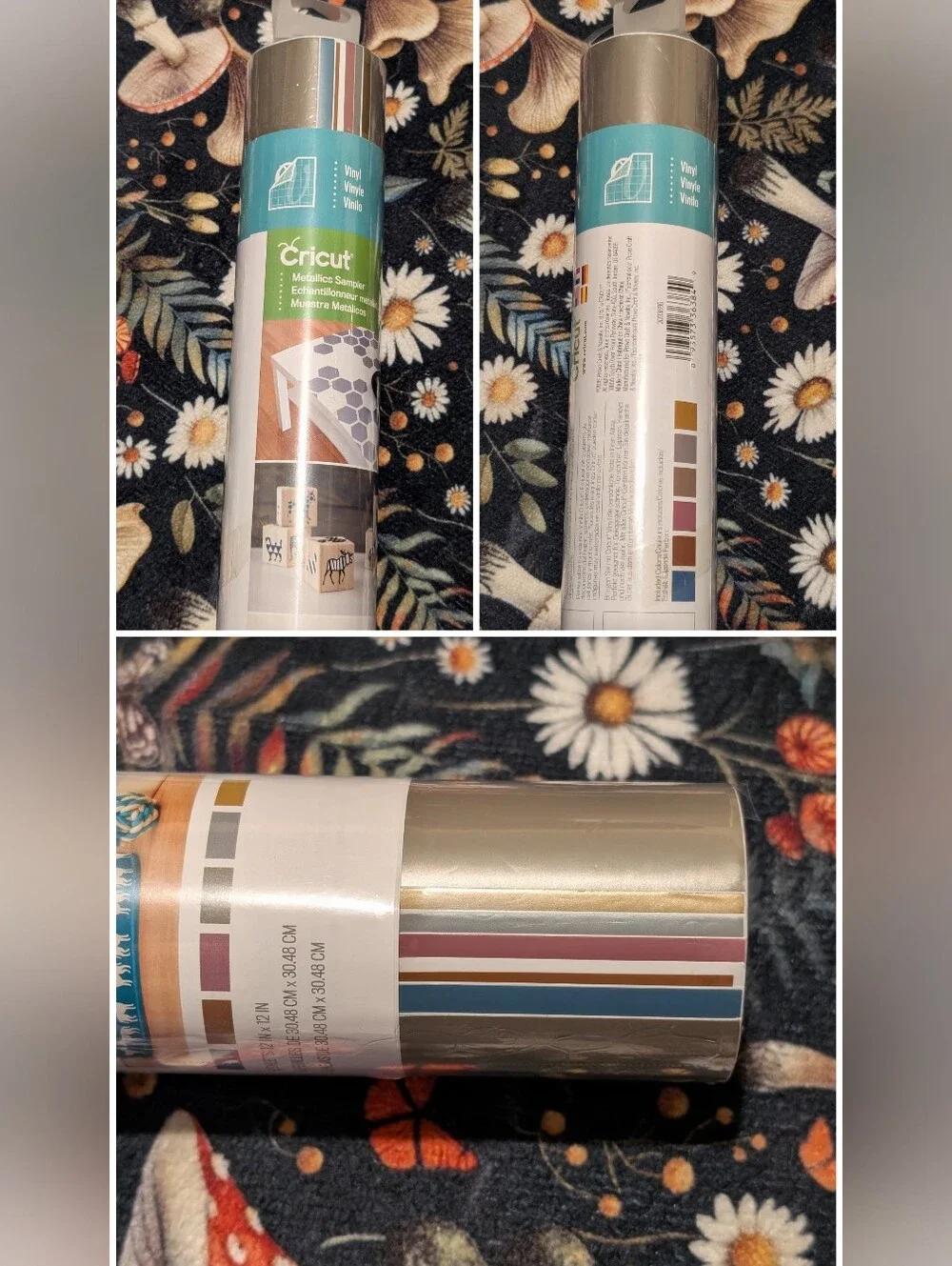 🆕 Cricut Bundle Of 6 Packs Of Premium Removable Assorted Vinyl Rolls